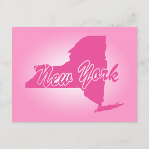 Cartão Postal Cartão-postal New York (estado rosa)