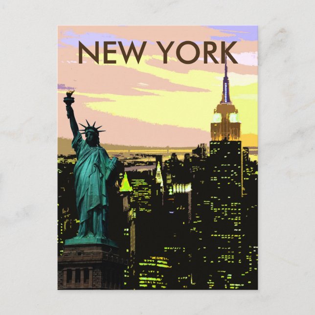 Cartão Postal Cartão-postal Nova Iorque da Liberdade de Estátua (Frente)