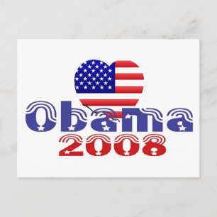 Cartão Postal Cartão-postal Obama 2008