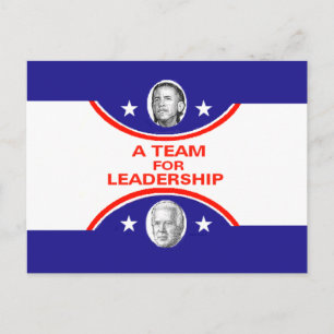Cartão Postal Cartão-postal Obama Biden LEADERSHIP