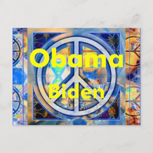 Cartão Postal Cartão-postal Obama Biden PEACE