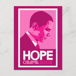 Cartão Postal Cartão-postal Obama Pink Hope