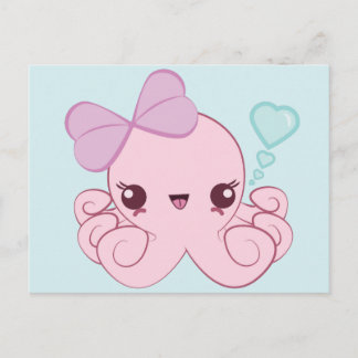 Cartão Postal Cartão-postal Octopus Kawaii