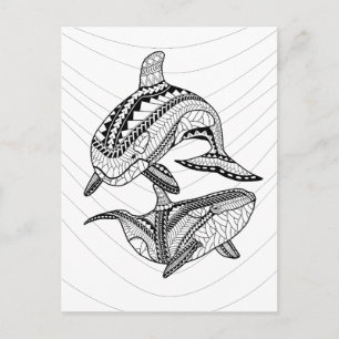 Cartão Postal Cartão-postal Orcas para Adultos