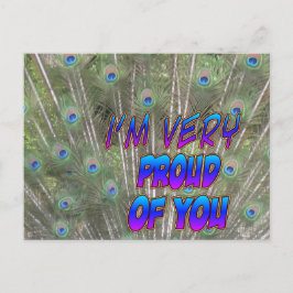 Cartão Postal Cartão-postal Orgulhoso das Penas de Peacock