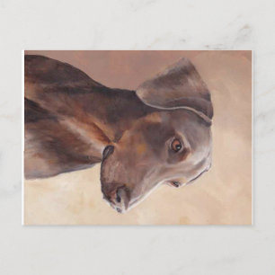 Cartão Postal Cartão-postal original de arte canina Doberman Pin