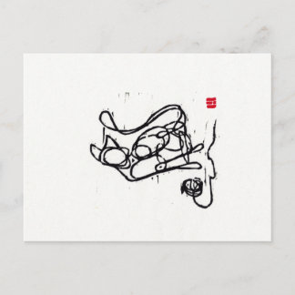 Cartão Postal Cartão-postal original de arte Cat