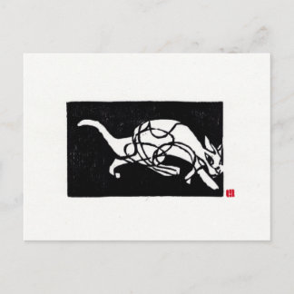 Cartão Postal Cartão-postal original de arte Cat