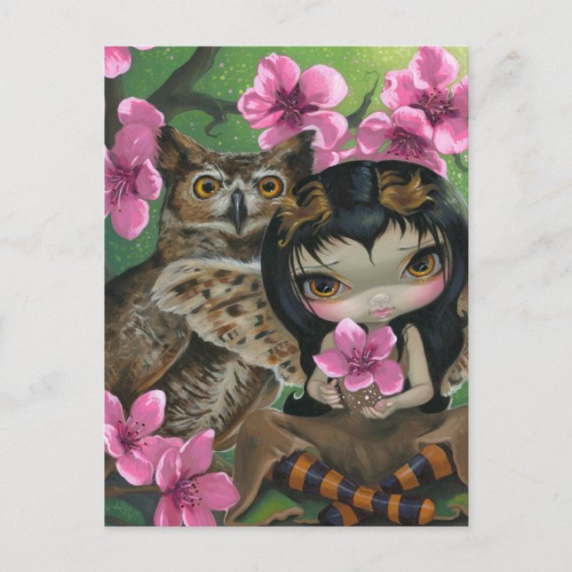 Cartão Postal Cartão-postal "Owlyn in in Springtime" (Frente)