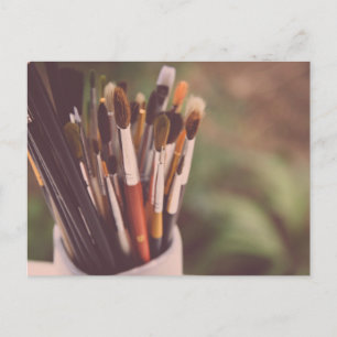 Cartão Postal Cartão-postal Paint Brushes
