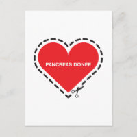 Cartão-postal Pancreas Donee 'Get well Short'