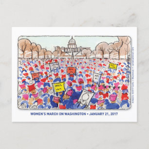 Cartão Postal Cartão-postal para a Marcha das Mulheres
