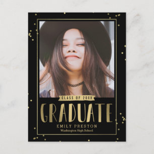 Cartão Postal Cartão-postal para Anúncio de Graduação em Chic Bu