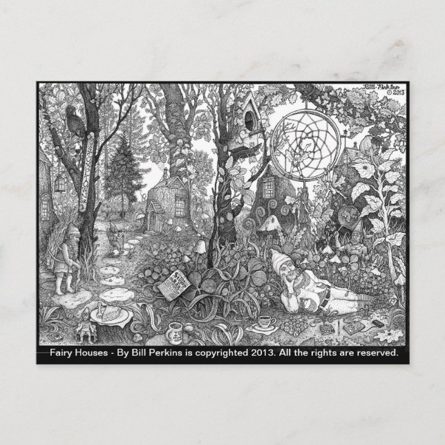 Cartão Postal Cartão-postal para casas de fada (Frente)