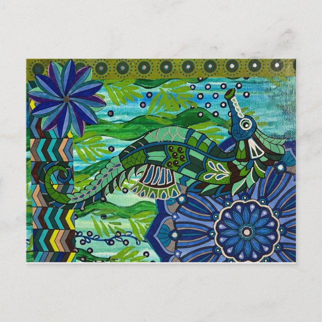 Cartão Postal Cartão-postal para cavalos-marinhos (Frente)