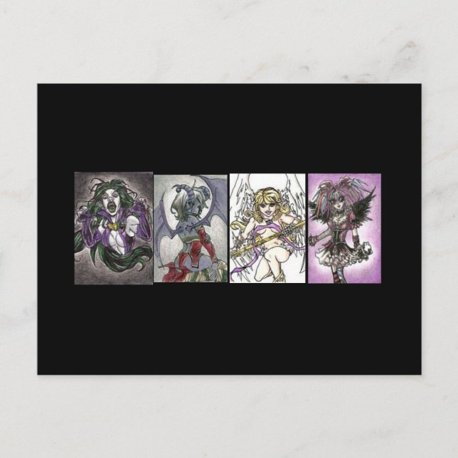 Cartão Postal Cartão-postal para coleção de arte boa e Mau (Frente)