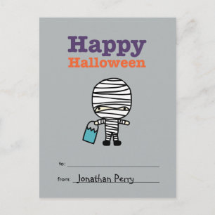 Cartão Postal Cartão-postal para crianças do Halloween