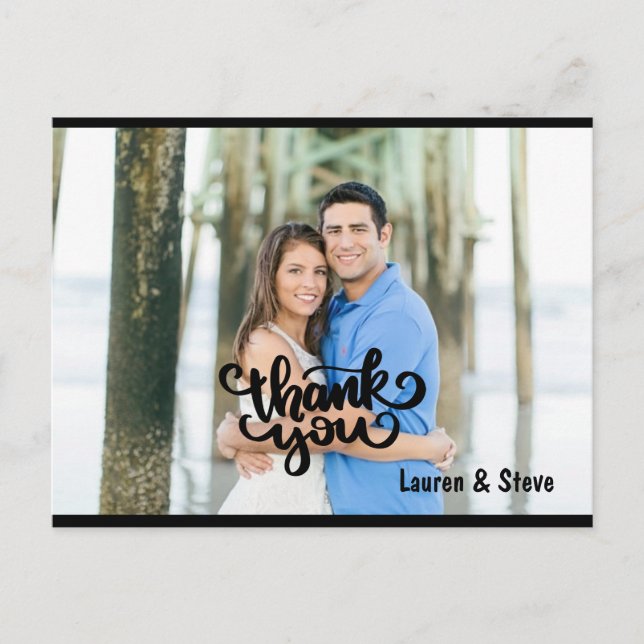 Cartão Postal Cartão-postal para fotos Obrigado (Frente)