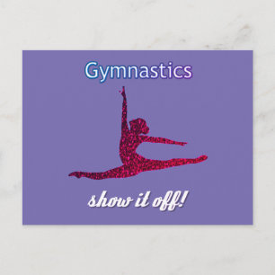 Cartão Postal Cartão-postal para garotas que adoram ginástica!