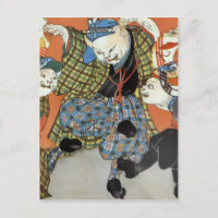 Cartão-postal para gatos dançantes