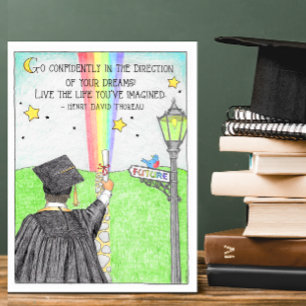 Cartão Postal Cartão-postal para graduação do Arco-Íris com 