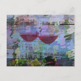 Cartão Postal Cartão-postal para Impressões Digitais de Vinho