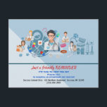 Cartão Postal Cartão-postal para o aviso de nomeação veterinária<br><div class="desc">Um lembrete de uma entrevista de uma médica veterinária. Projetada por Macrovetor). () A placa é fácil de personalizar com seu texto, fonte e cor da fonte.() Não exatamente o que você está procurando? Todos os nossos produtos podem ser personalizados para atender às suas necessidades sem custos adicionais.() Basta entrar...</div>