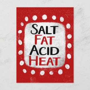 Cartão Postal Cartão-postal para o calor com ácidos gordos salga