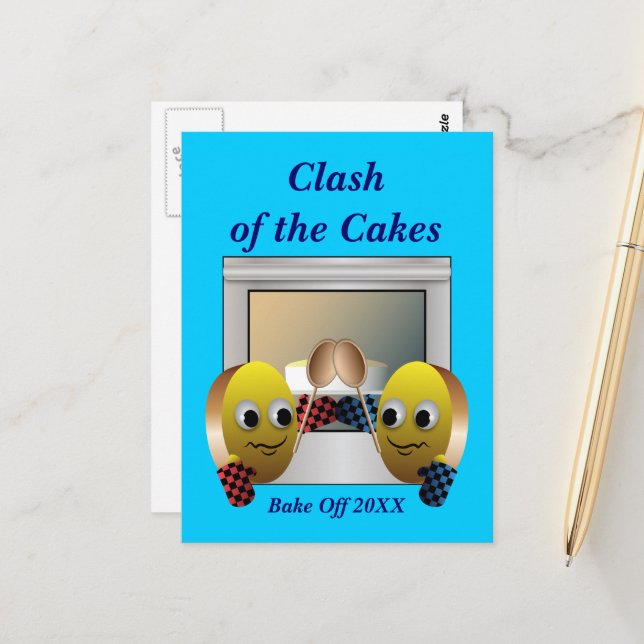 Cartão Postal Cartão-postal para o Concurso de Bolo (Frente/Verso In Situ)