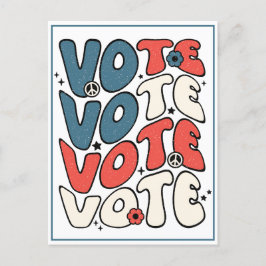 Cartão Postal Cartão-postal para os Eleitores Vermelho, Branco e