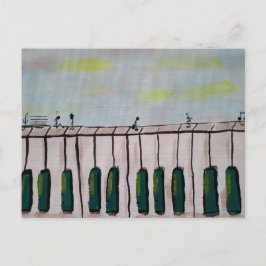 Cartão Postal Cartão-postal para Pessoas Piano