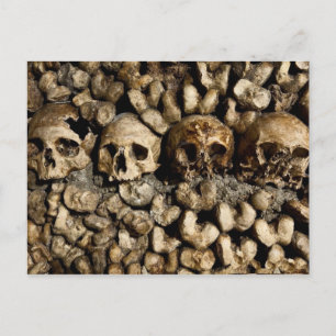 Cartão Postal Cartão-postal Paris Catacombs Skulls e Bones
