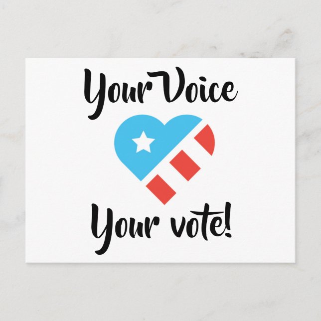 Cartão Postal Cartão-postal Patriótico para os Eleitores (Frente)
