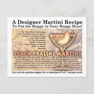 Cartão Postal Cartão-postal Peach Praline Martini