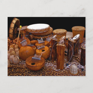 Cartão Postal Cartão-postal Percussions Antigo
