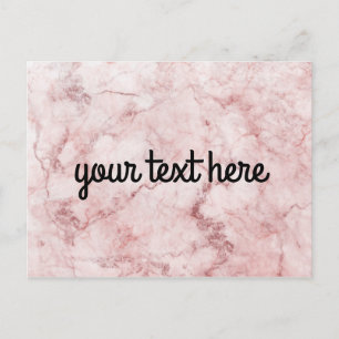 Cartão Postal Cartão-postal Personalizado com Mármore Rosa