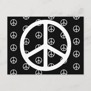 Cartão Postal Cartão-postal personalizado com o símbolo de paz b