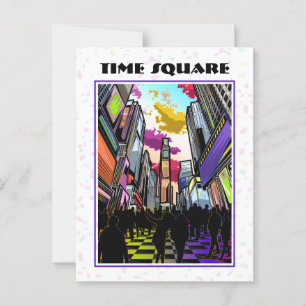 Cartão Postal Cartão-postal personalizado da Times Square em Nov