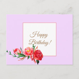 Cartão Postal Cartão-postal personalizado de aniversário elegant