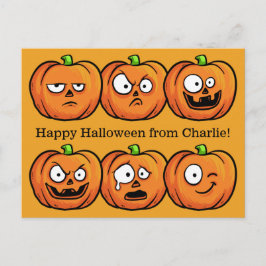 Cartão Postal Cartão-postal personalizado de Bompkins Halloween