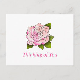 Cartão Postal Cartão-postal Personalizado de Desenho Rosa Rosa V