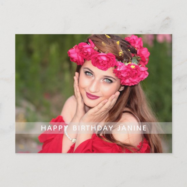 Cartão Postal Cartão-postal personalizado de fotografia de anive (Frente)