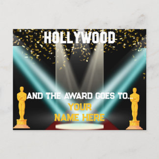 Cartão Postal Cartão-postal personalizado de Hollywood