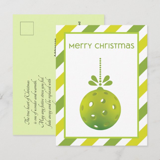 Cartão Postal Cartão-postal personalizado de Pickleball moderno (Frente/Verso)