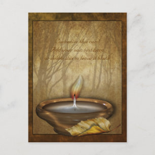 Cartão Postal Cartão-postal Personalizável da Vela da Floresta