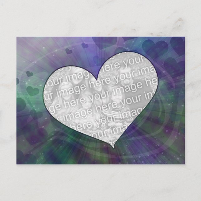 Cartão Postal Cartão-postal personalizável de explosão cardíaca  (Frente)