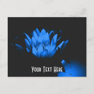 Cartão Postal Cartão-postal Personalizável Floral Azul Lily Az