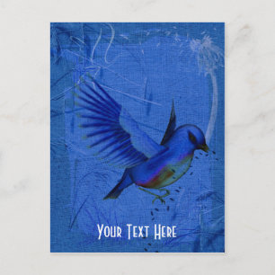 Cartão Postal Cartão-postal personalizável para Bluebird Natur