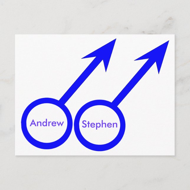 Cartão Postal Cartão-postal personalizável para gay pavimentação (Frente)