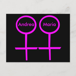 Cartão Postal Cartão-postal personalizável para os amantes lésbi